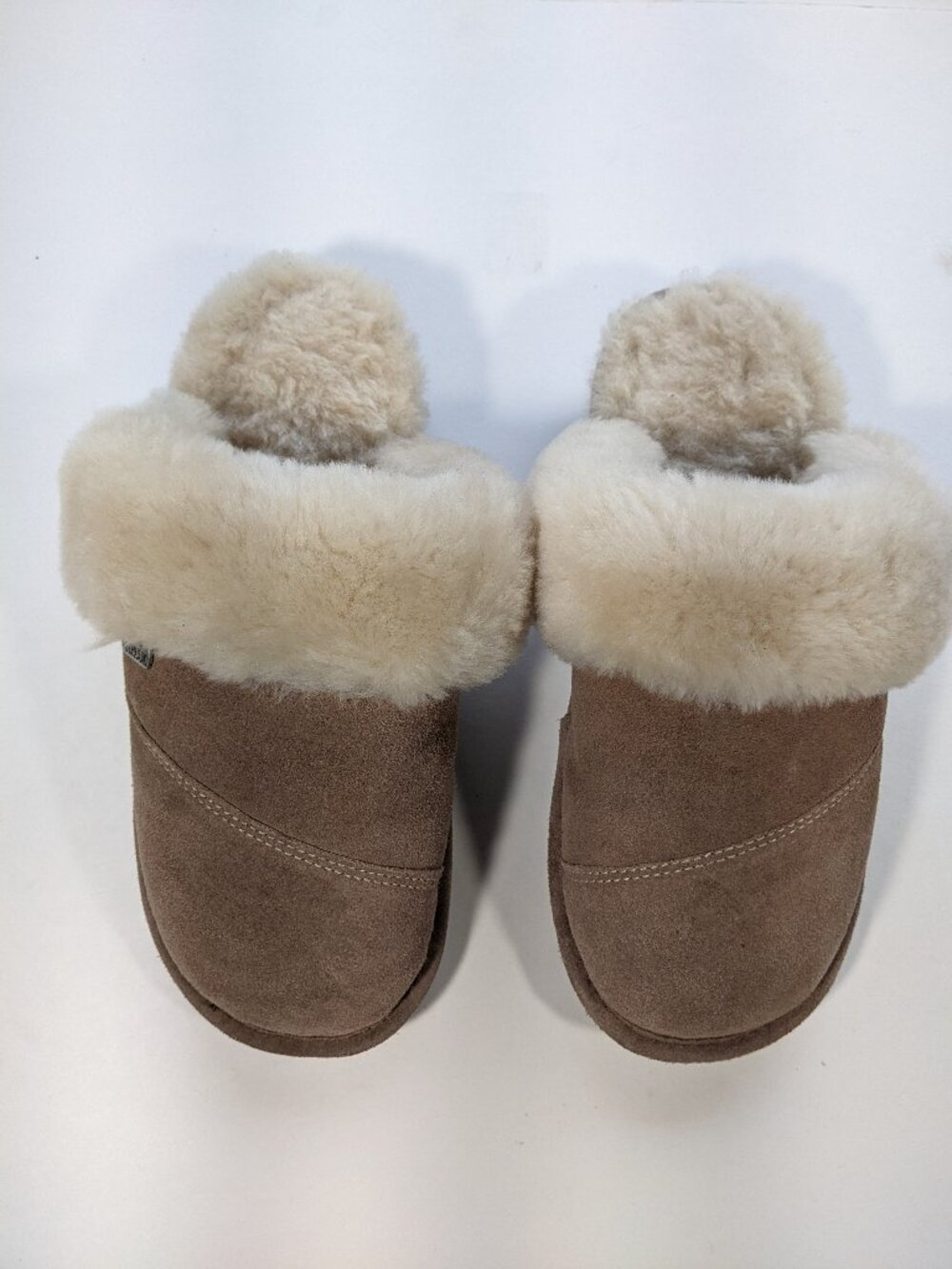 Nuknuuk Suede Leather & Sheepskin Slippers Slip On - Rubber Sole Women’s Size 7